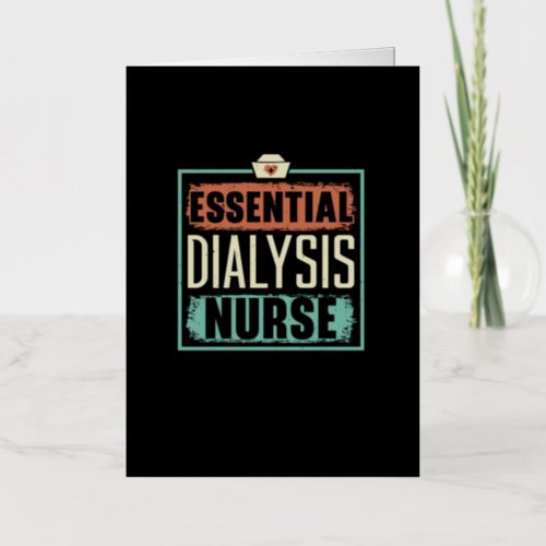 Essential Dialysis Nurse Medical Kidney Disease Foil Greeting Card