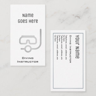 "Essential" Diving Instructor Business Cards