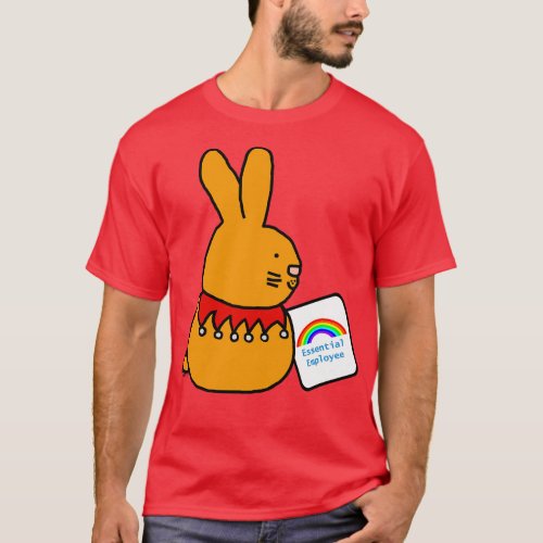 Essential Employee Bunny Rainbow T_Shirt