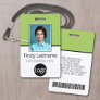 Essential Employee - Photo, Bar Code, Logo, Name Badge