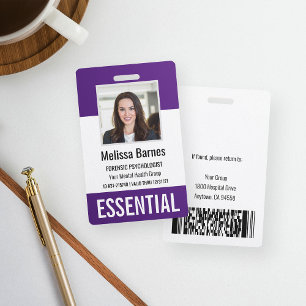 Essential Employee Photo ID Security Badge