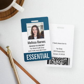 Essential Employee Photo ID Security Badge