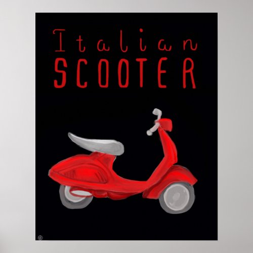 Essential Italy Poster _ Italian Scooter