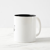 Essential lettering for front-line workers Two-Tone coffee mug (Front Right)