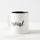 Essential lettering for front-line workers Two-Tone coffee mug (Front Left)