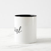 Essential lettering for front-line workers Two-Tone coffee mug (Center)