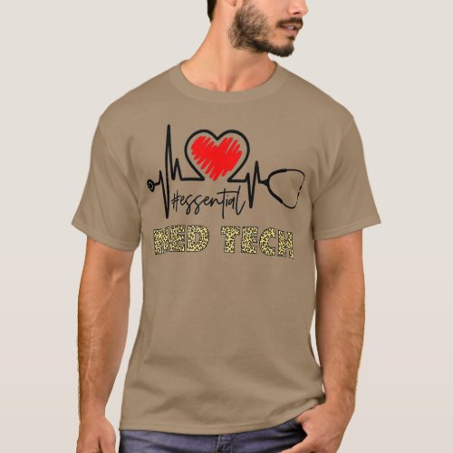 Essential Med Tech Heartbeat Med Tech Nurse Gift T_Shirt