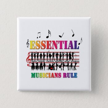 Essential Musicians Rule Button by profilesincolor at Zazzle