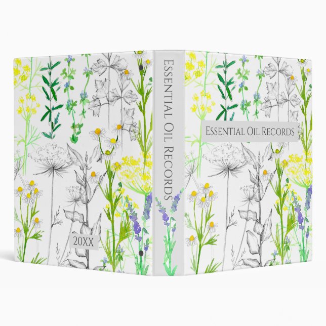 Essential Oil Business Aromatherapy Customize 3 Ring Binder (Background)