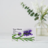 Essential Oil Business Cards with Lavender2 (Standing Front)