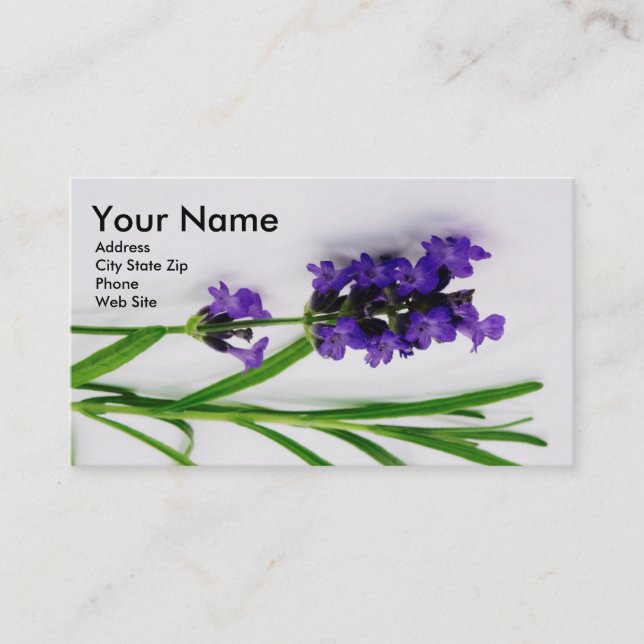 Essential Oil Business Cards with Lavender2 (Front)
