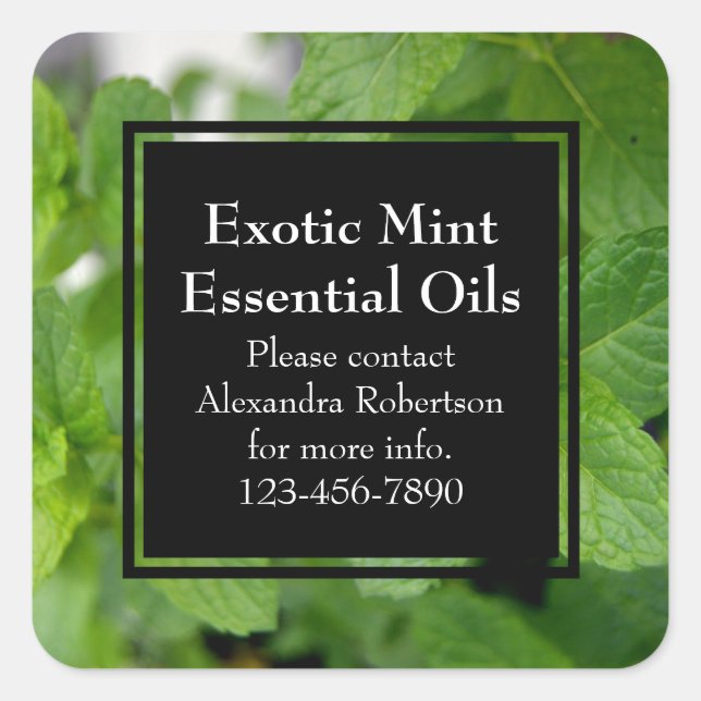 Essential Oil Custom Printed Business Bottle Label (Front)