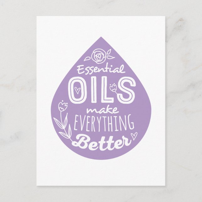 Essential Oil Drop Class Event Party Postcard (Front)