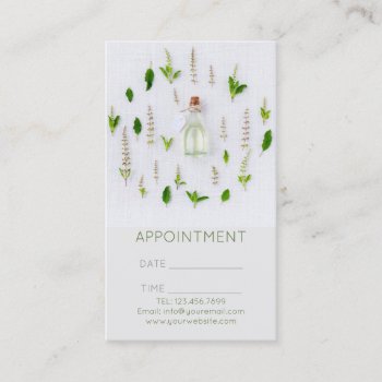 Essential Oil Massage Spa Aromatherapy Appointment by businesscardsdepot at Zazzle