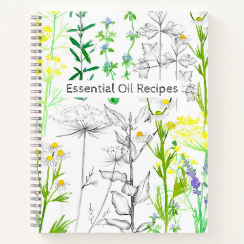 Essential Oil Recipe Aromatherapy Notebook 