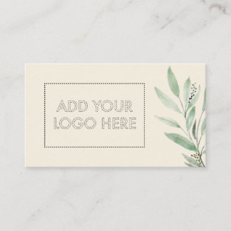Essential Oils add custom logo beige flower beauty Business Card
