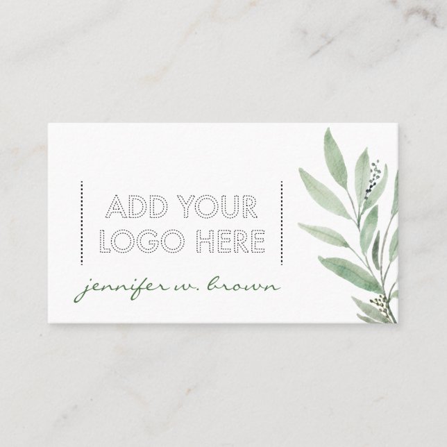 Essential Oils Add your custom logo floral Business Card (Front)