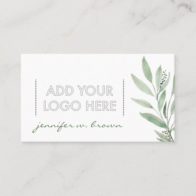 Essential Oils Add your custom logo floral Business Card