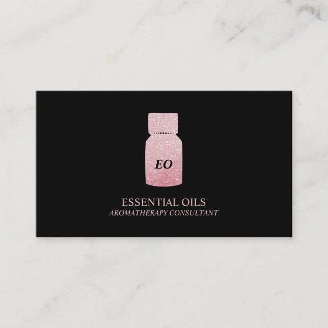 Essential Oils Bottle Aromatherapy Business Card (Front)