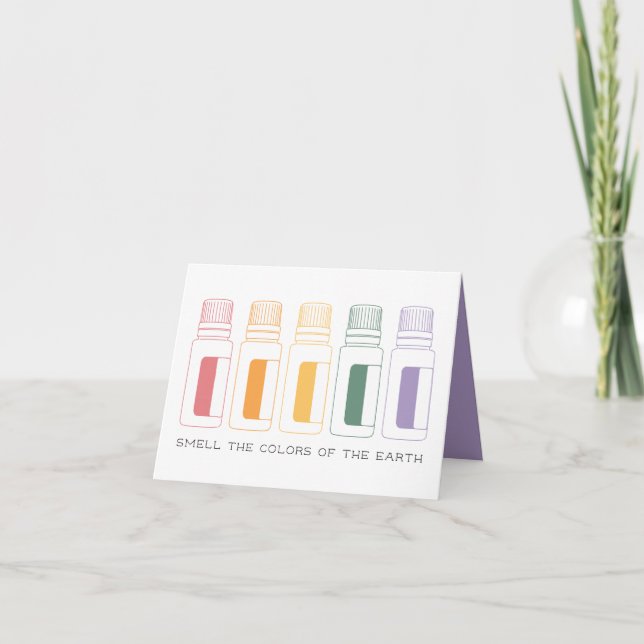 Essential Oils Bottles Thank You Customer Card (Front)