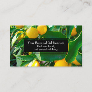 Essential Oils Business Lemon Wellness Business Card