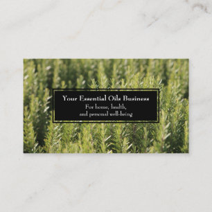 Essential Oils Business Rosemary Herbal Wellness Business Card