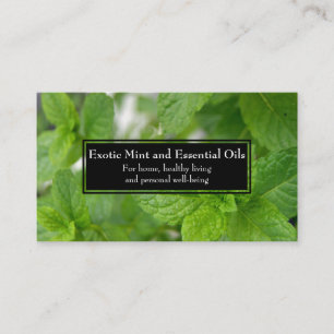 Essential Oils Business Wellness Holistic Mint Business Card