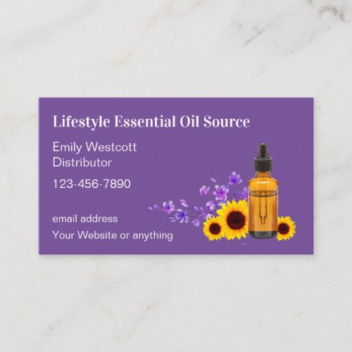 Essential Oils Distributor Business Card