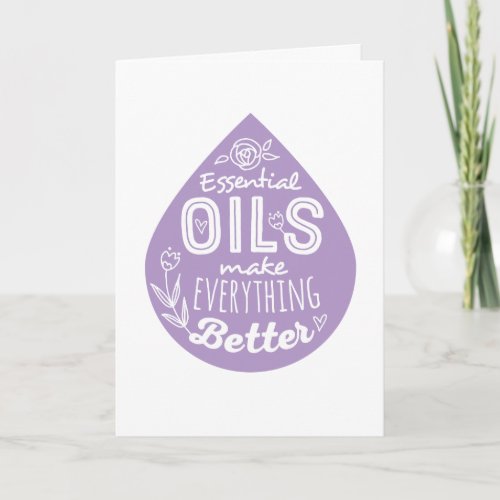 Essential Oils Drop Thank You Card