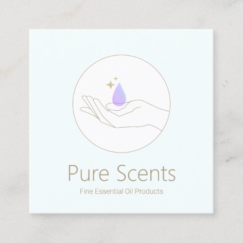 Essential Oils Fragrance Aromatherapy Square Business Card