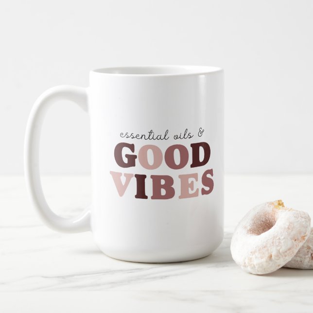Essential Oils & Good Vibes Coffee Mug (With Donut)