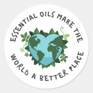 Essential Oils Make The World A Better Place Classic Round Sticker