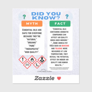Essential Oils Myth/Fact Sticker