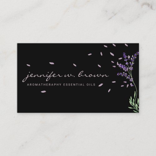 Essential Oils Perfume Lavender Botanical Florist Business Card