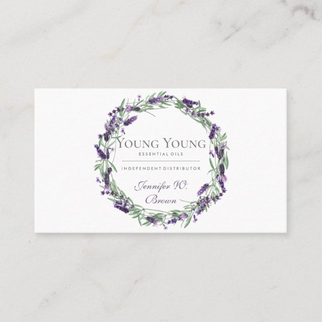 Essential Oils purple Lavender flower Business Card