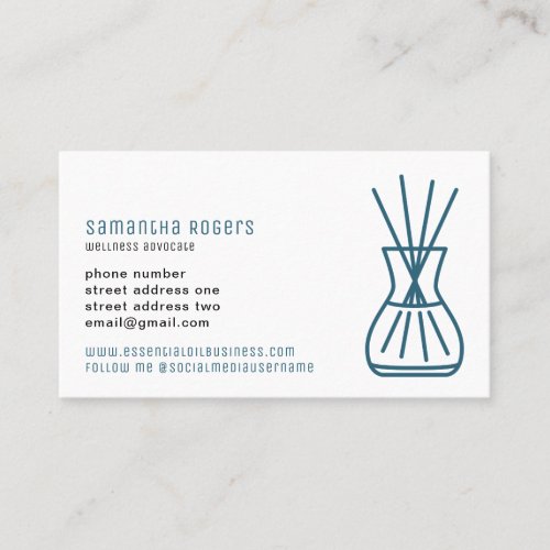 Essential Oils Reed Diffuser Bottle Pattern Business Card