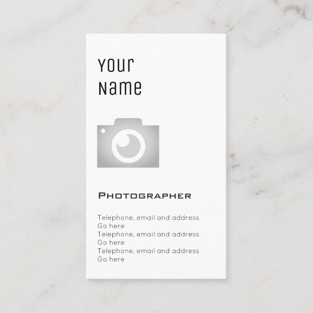 "Essential" Photographer Price Cards (Front)