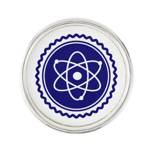 Essential Science Blue Atomic Badge Pin