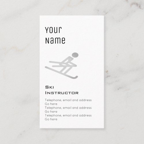 Essential Ski Instructor Price Cards