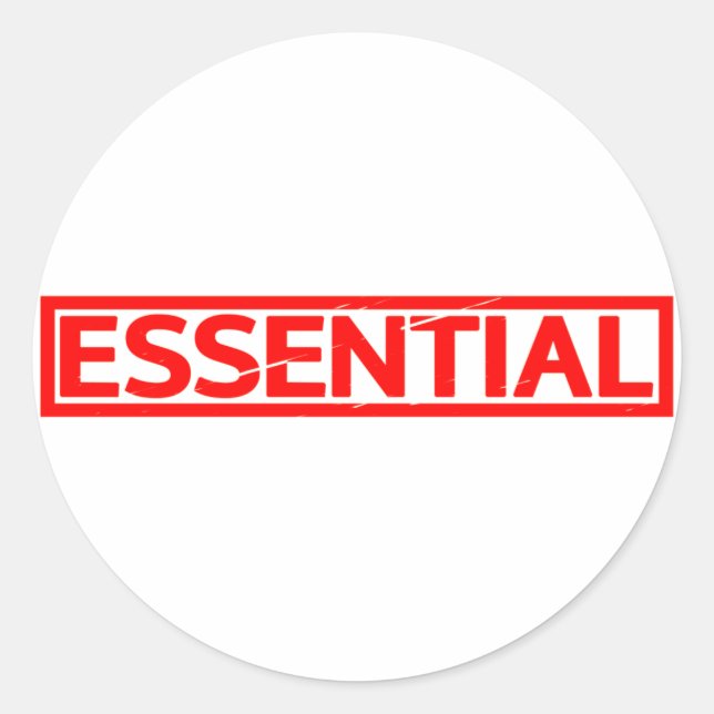 Essential Stamp Classic Round Sticker (Front)