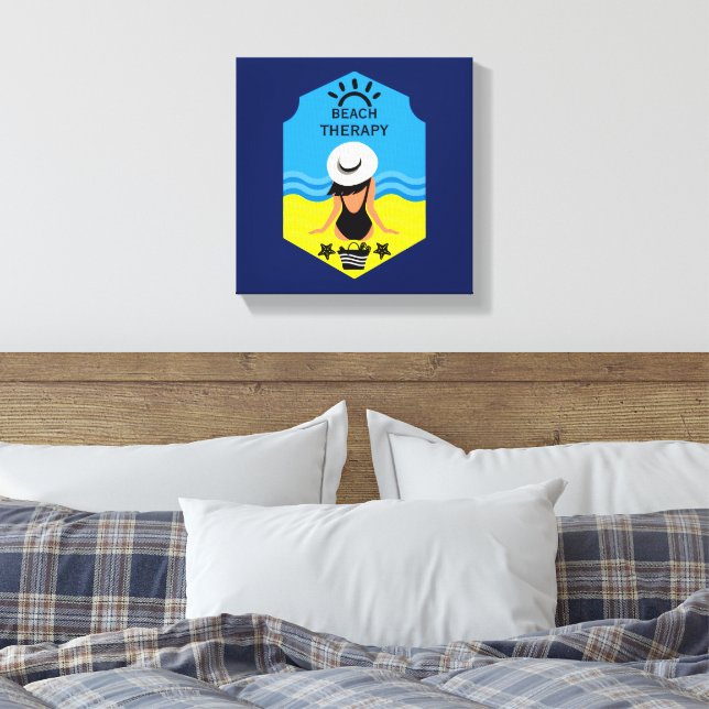 Essential Summer Beach  Canvas Print (Insitu(Bedroom))