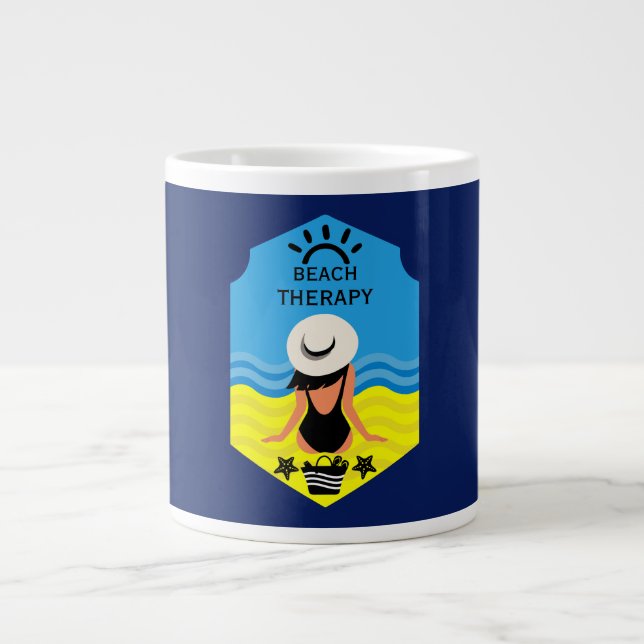 Essential Summer Beach  Giant Coffee Mug (Front)
