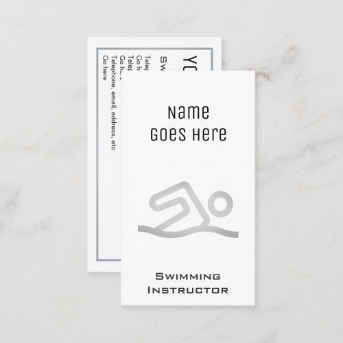 Essential Swimming Instructor Business Cards
