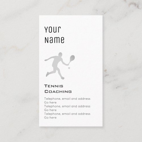 Essential Tennis Coaching Price Cards