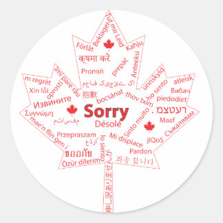 Essential translation for Canadians Classic Round Sticker