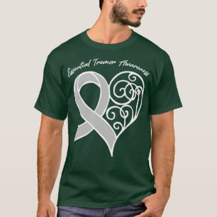 Essential Tremor Awareness Heart Ribbon Gift Valen T-Shirt