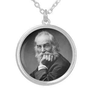 Essential Walt Whitman Portrait Silver Plated Necklace