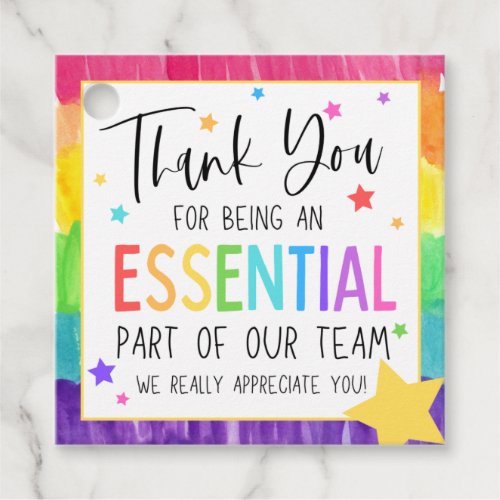 Essential Worker Appreciation Gift Tag 