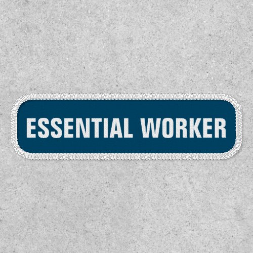 Essential Worker  Company Business Name Patch