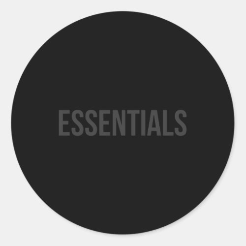 Essentials Classic Round Sticker